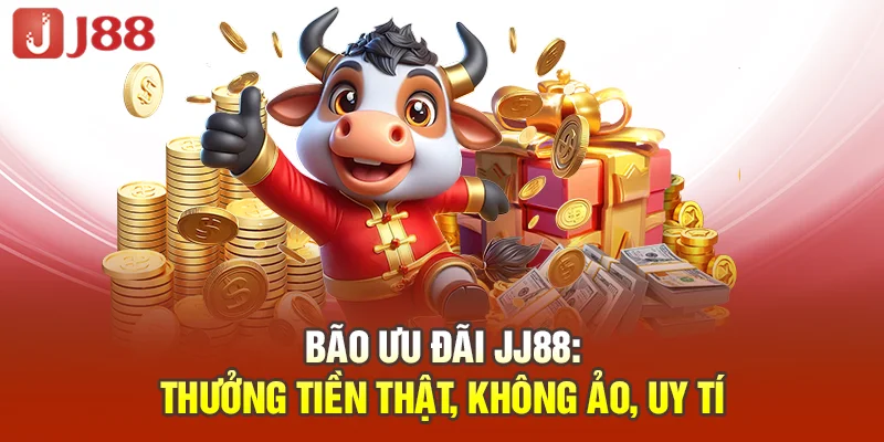 Bão ưu đãi JJ88: Thưởng tiền thật, không ảo, uy tín